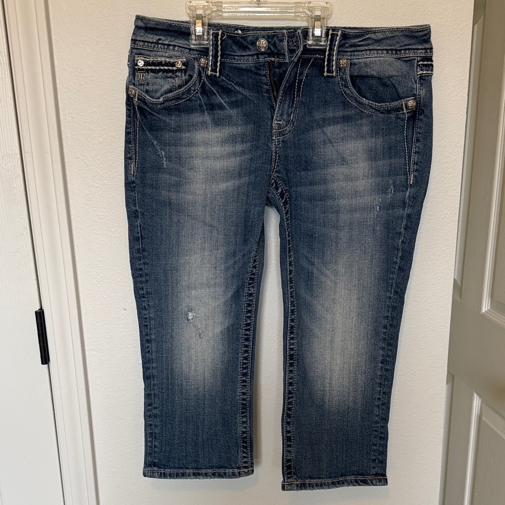 Miss Me Dark Blue Cropped Jeans